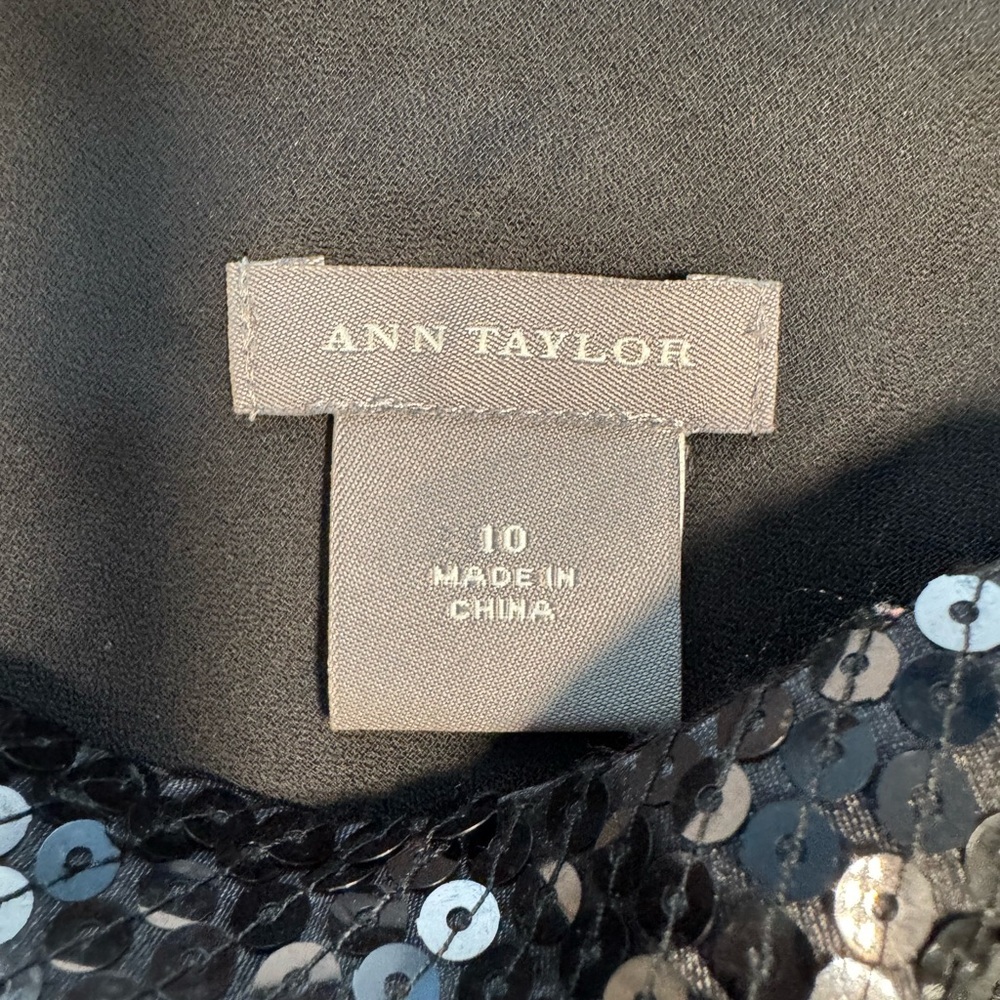 Ann Taylor Black Sequin Tank Top #harrystyles - Picture 2 of 3